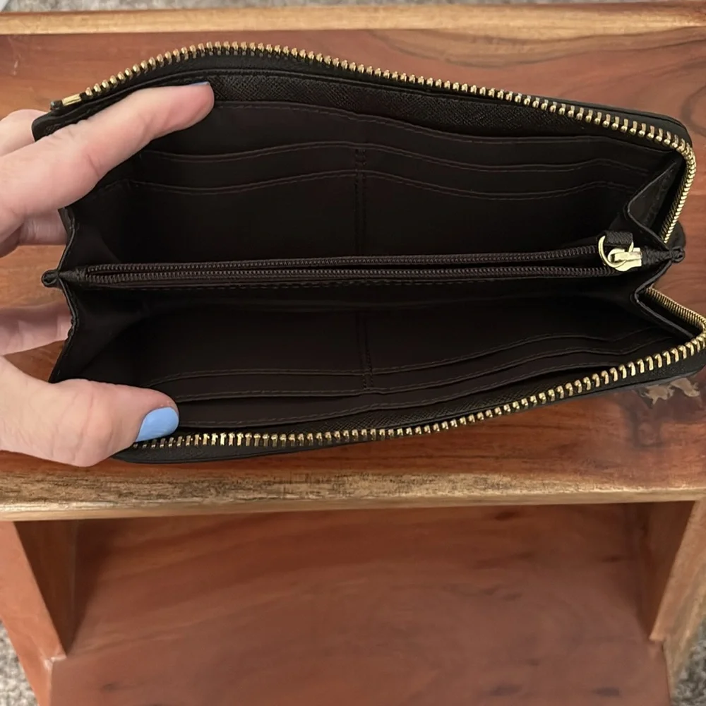 Coach Brown Zip Wallet - Picture 3 of 5